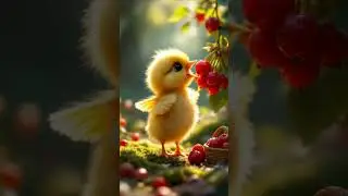Heartwarming Friendship: A Chick and a Baby Share Berries by the Fireplace 🐥👶🍓