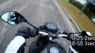 Mt-125 Top Speed, Original Sound, Acceleration /mt-125 scarico originale, velocità massima, acceler.