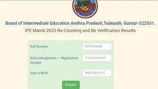AP Inter Results Released 2023 || RE-VERIFICATION & RE-Counting Results వచ్చేసాయి👈