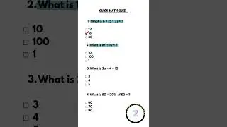 Quick Math Quiz #maths #quiz #mathematics #education #mathstricks #testyourknowledge #testyouriq