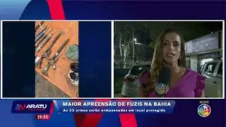 Maior apreens&atilde;o de fuzis na Bahia: 22 armas em local protegido | ARATU NOTICIAS | TV ARATU