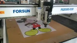CNC Router with Camera for KT board Cutting