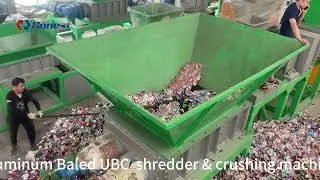 Aluminum Baled UBC shredder crushing machine_Scrap Metal Industrial Shredder Machine.