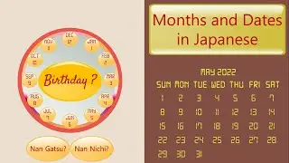 Calendar Months, Dates and Birthday in Japanese