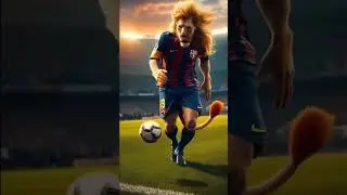 Messi + Lion  Fusion #fusion #facts #hybrids #ytshorts #shorts