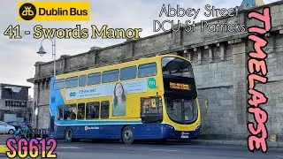 *Route Visual Timelapse* Dublin Bus Ride #241: Wright Gemini 3 B5TL SG612, Route: 41 Towards: Swords