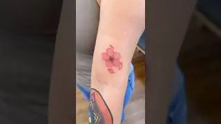 cherry blossom tattoo with korea trip memories