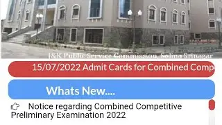 JKPSC issued important instructions for CCE (Preliminary)-2022| Full Details