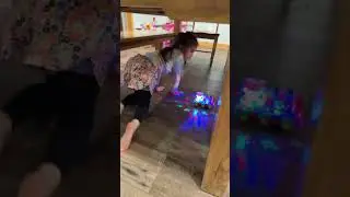 Jilana's New Electric Transparent Gear Train Toy 🚂✨ Satisfying Toy with Lights & Music #shorts #toys