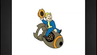 How to Draw Fallout Atomic #fallout #satisfying #howtodraw #stepbystep