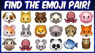Find the emoji pair | Emoji Puzzles | Spot the odd emoji pair |  Find the pair game emojis quiz