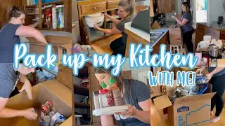 KITCHEN REMODEL DAY 1 | CLEAN AND PACK UP MY KITCHEN WITH ME | 1980'S KITCHEN REMODEL