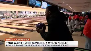 Bengals RB Tahj Brooks hosts bowling event for kids