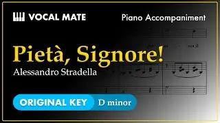 Pietà, Signore! - Alessandro Stradella | D minor | Piano Accompaniment and Highlighted Lyrics