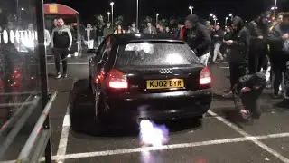 Tuner cars cause chaos in Manchester at the Modified scene UK meet