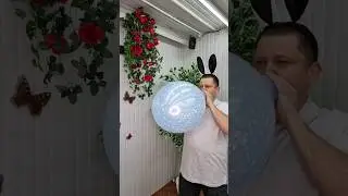 Blue Star Balloon pop Show / Happy Easter #shorts #short #fyp #happy #satisfying #balloon #easter