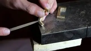 Make your own hardware for the briefcase. #handmade #brass  #creative