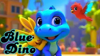 🦕 The Little Blue Dino Adventure 🌈 | Fun Dinosaur Song for Kids | Nursery Rhymes & Baby Songs