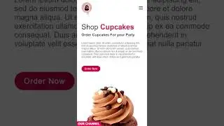 Responsive Cupcake Landing Page Website Design Using HTML CSS & Javascript | Coming Soon #shorts