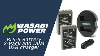 Olympus BLS-5 | Two Pack Battery and Dual USB Charger Kit Unboxing | Wasabi Power