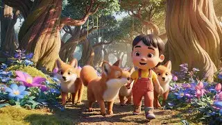 Five Little Dholes Amble Amble Amble | Nursery Rhymes for Kids & Baby Songs