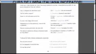 Învață  Italiana Online Curs Incepatori (tema+dictionar) - Lectia 16