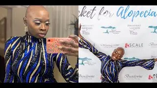 GRWM! Blue + Gold Glitter Makeup for Alopecia 💙