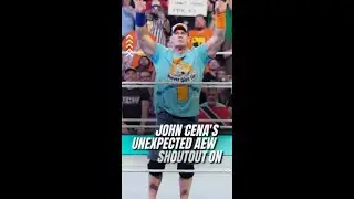 Cena's AEW Name Drop! 🎤 #JohnCenaAEW #SmackDownUnaired #WrestlingDrama #shorts