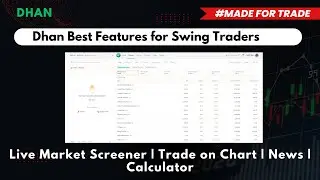 How to Use Live Market Screener, Trade-on-Chart, Calculator & News for Swing Trading | Dhan