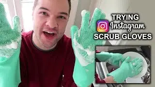 Trying Instagram Products! Magic Silicone Scrubbing Gloves