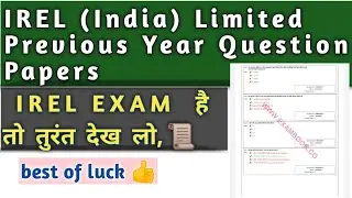 irel india limited previous year question paper electrical