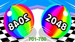 Ball Run 2048 Android iOS Mobile Gameplay Walkthrough Level 701-750