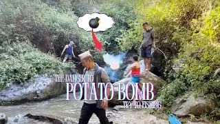 Try to fishing 🎣 by aalu bomb 💣 kta haruko satttu gayo hai guys #villagelife #youtubeshorts #organic