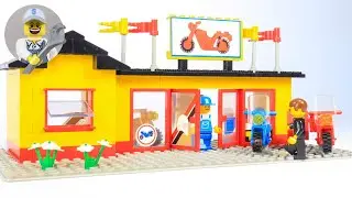 Lego 6373 Motorcycle Shop / Motorradladen speed Build Stop Motion