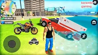 Ambulance & Bike Driving in Open World Game 2026 - Go to Town 6 - Android Gameplay