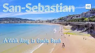 San Sebastian/Donostia, Spain. La Concha Bay Promenade.