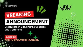 No Copyright Greenscreen Subscribe and Bell icon intro animation | 100% Free download #youtuber
