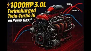 ⚡ 1000HP 3.0L Twincharged Twin-Turbo i6 on Pump Gas?! (Automation Build)