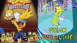 Professor Frink's Pre-Fight Voice Lines | The Simpsons Wrestling | PS1 |