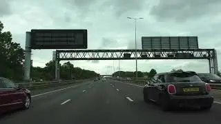 Driving On The M5 Motorway From J7 Worcester, Worcestershire To J10 Cheltenham, Gloucestershire, UK