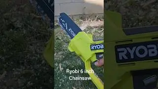 Check Out This 6 inch Chainsaw!! #garden #lawncare #lawn #gardening #chainsawman #ryobi