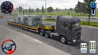 Heavy Crane Transport Truck driver Simulator | Lowbed Trailer Truck Simulator Gameplay