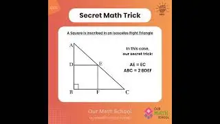 🎩 Secret Math Trick 🟩 A Square is Inscribed in an Isosceles Right Triangle Shortcut (SL 015)