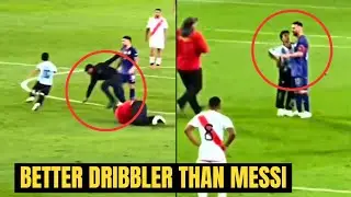 A Young Messi Fan Dribbled Past Two Guards to meet Messi Today | Messi with Pitch Invader vs Peru |