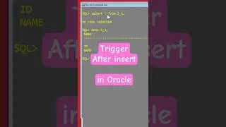 trigger after insert in oracle