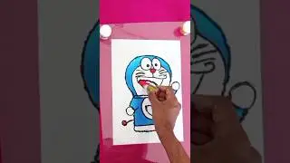 Doraemon Glass Painting Tutorial/Doraemon Glass Painting/Glass Painting Tutorial for beginners