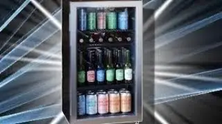 hOmeLabs 120-Can Beverage Refrigerator & Cooler &mdash; Sleek Glass Front + Quiet Cooling