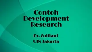 Contoh Development Research: Pengembangan Aplikasi SAA Tool
