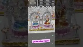 999 silver Hollow Ganpatiji with Laxmiji idols