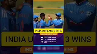 INDIA U19 LAST 3 WINS #cricket#cricketlover#u19wc#shortsfeed#u19#indiancricket#indian#indvsnepal#icc